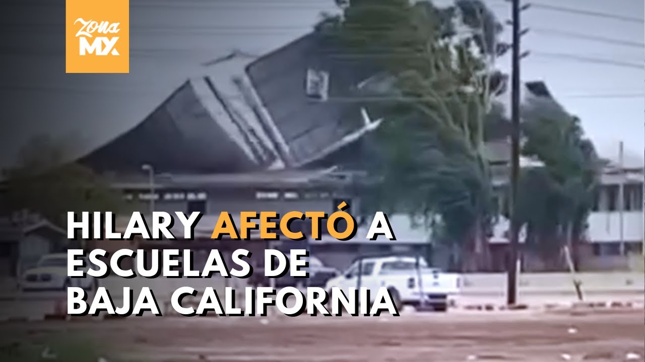 Los efectos de la tormenta "Hilary" también pegaron en aulas de Baja California